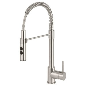 IKEA VIMMERN kitchen faucet with handspray, stainless steel color, Ikea Outlet | 6530YQTRO