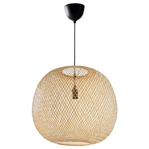 IKEA VINDÖGA pendant lamp, bamboo/handmade, 20 in, Ikea Outlet | 9280LQJHO