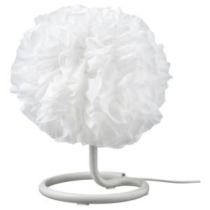 IKEA VINDKAST table lamp with LED bulb, white, 10 in, Ikea Outlet | 3904GNDFX
