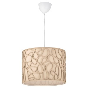 IKEA VINGMAST / HEMMA pendant lamp, 17 in Beige / White, Ikea Outlet | 6354KCMHV