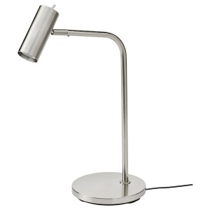 IKEA VIRRMO work lamp with LED bulb, nickel plated, 21 in, Ikea Outlet | 6271EJKNI