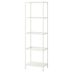 IKEA VITTSJÖ shelf unit, white/glass, 20 1/8x68 7/8 in, Ikea Outlet | 9245SYUKC