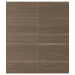 IKEA VOXTORP 2-p door/corner base cabinet set, left-handed, 13x30 in Walnut Effect, Ikea Outlet | 0961NZOFL