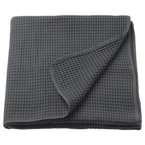 IKEA VÅRELD bedspread, 59x98 in Dark Gray, Ikea Outlet | 8674MJDYQ