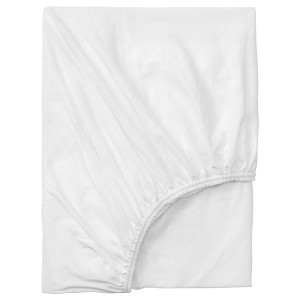 IKEA VÅRVIAL fitted sheet for twin daybed, Twin White, Ikea Outlet | 4870PANRY