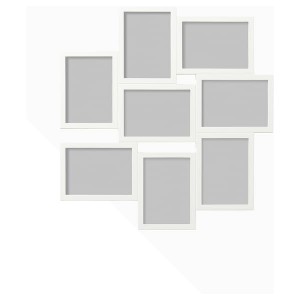IKEA VÄXBO collage frame for 8 photos, white, 5x7 in, Ikea Outlet | 3156SJFHG