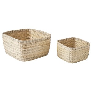 IKEA VÄXTHUS basket, set of 2, sedge/handmade, Ikea Outlet | 5976XRVBE