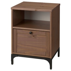 IKEA YTTERVÅG nightstand, 18 1/2x16 1/8 in Gray Brown, Ikea Outlet | 8719TQZRX